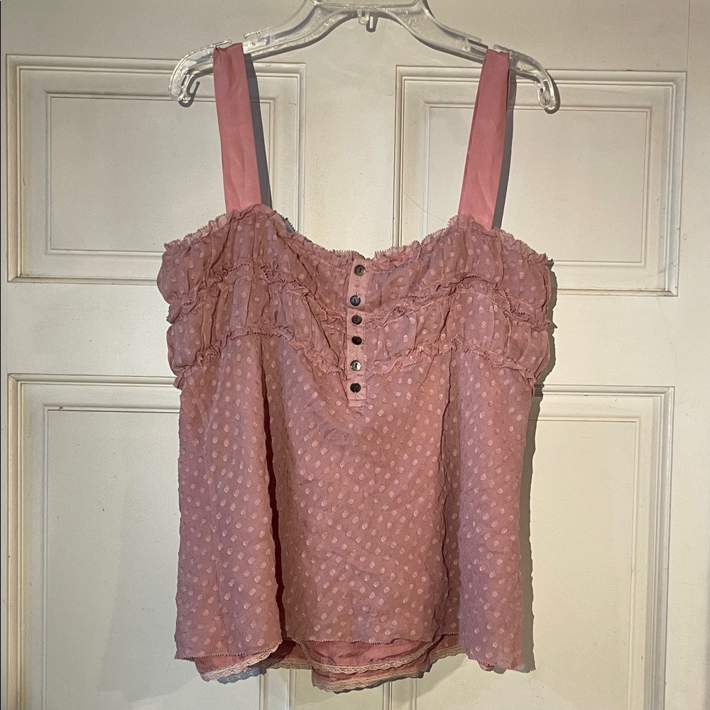 Juicy Couture Blush Pink Ruffle Blouse